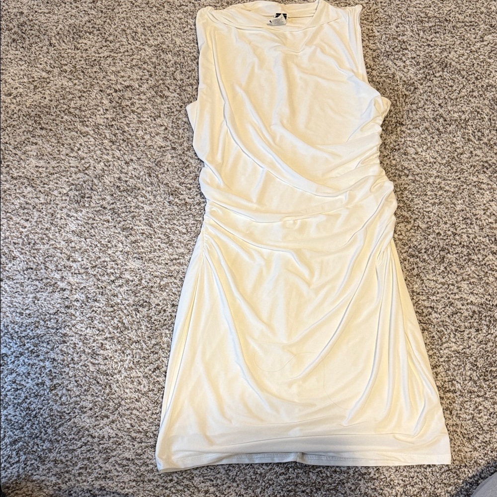 Windsor Cream Ruched Mini Dress